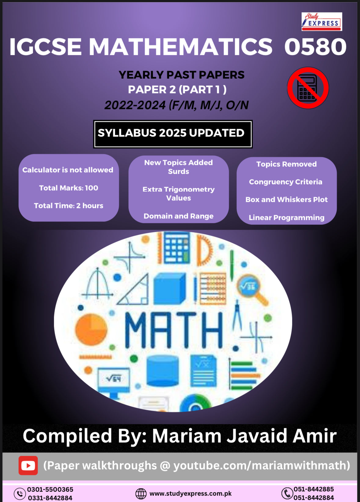 IGCSE Mathematics Yearly 2020-2024 Paper 2 Part 1&2 BY:Mariam Javaid Amir