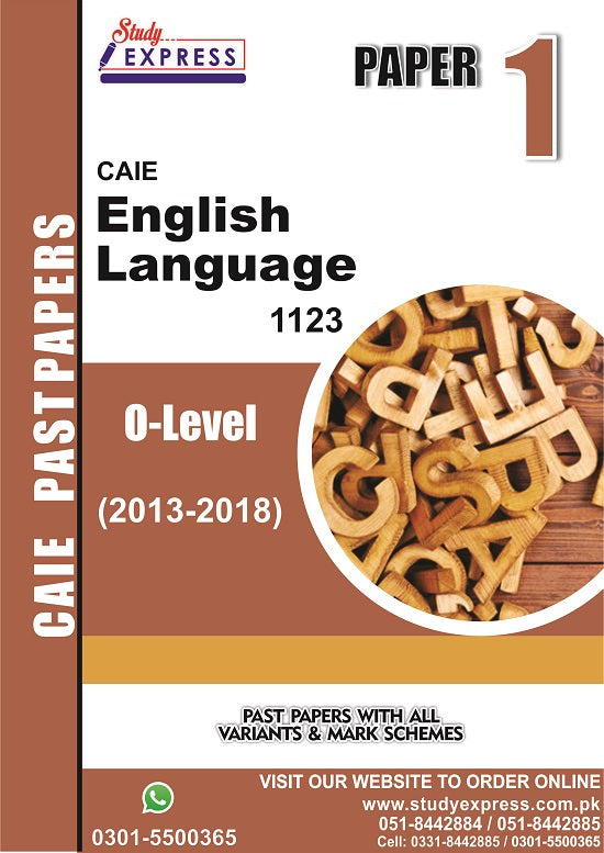 English Language 1123 P1 Past Papers (2016-2023)