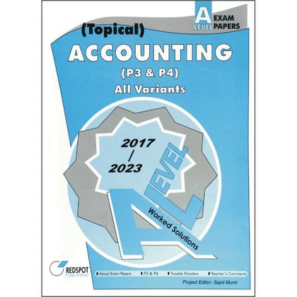 Redspot Cambridge A-Level Accounting P-3 & P-4 Topical 2023 Edition