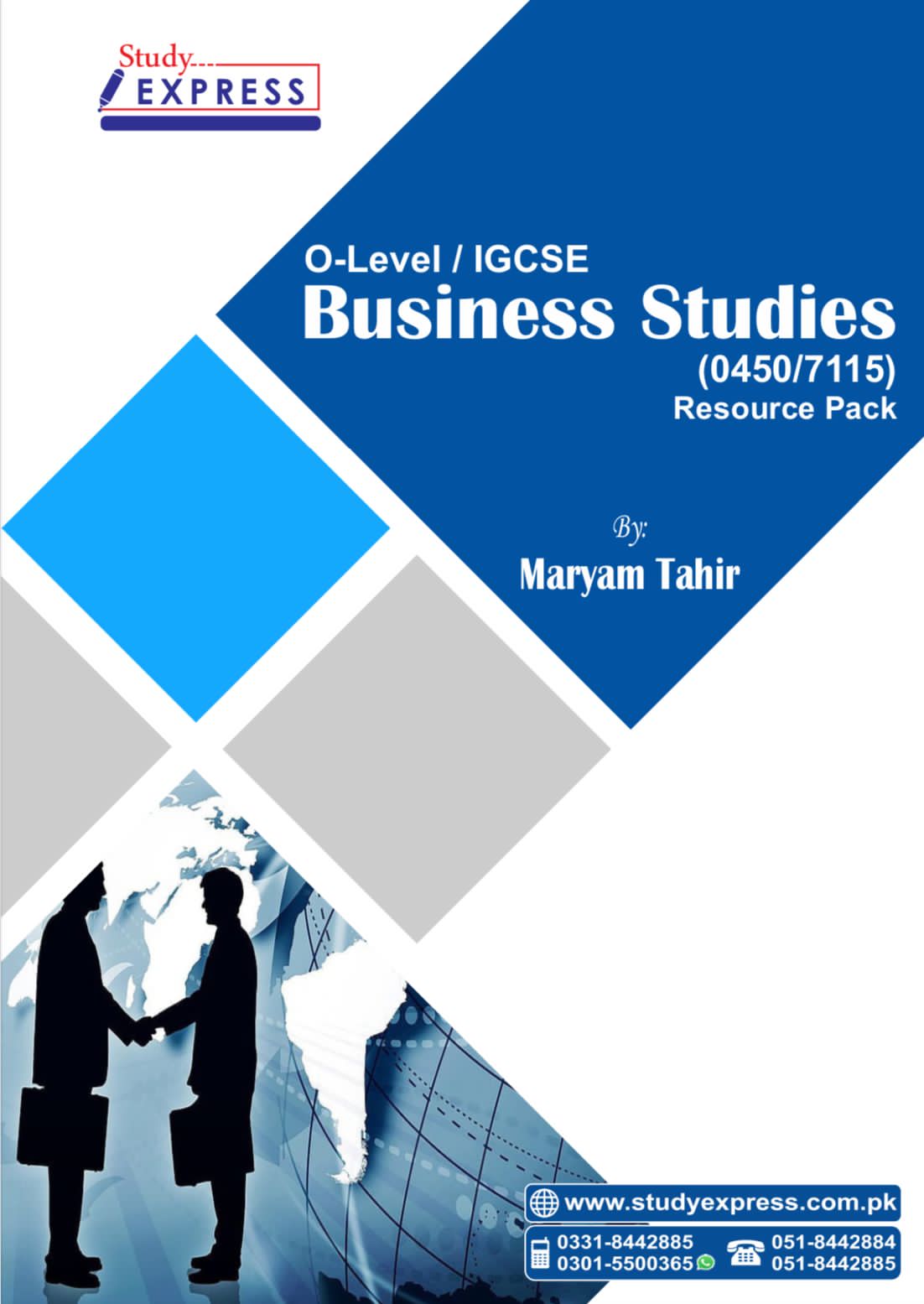 Ma'am Maryam Tahir O Level/ IGCSE  Business Studies Resource Pack