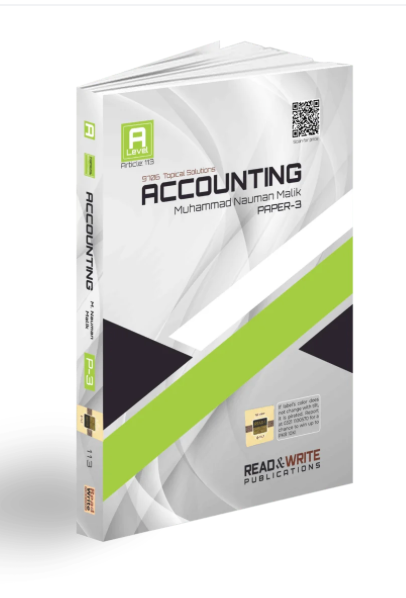 Accounting AS Level Paper-3 Topical Worked Solutions