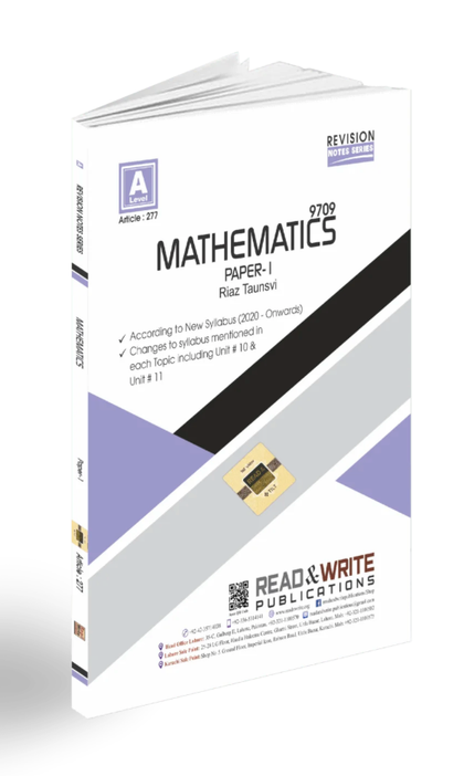 Mathematics A Level Paper -1 Revision Notes