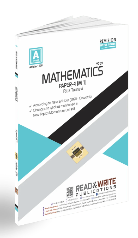 Mathematics A-Level Paper-4 (M1) Revision Notes By Riaz Taunsvi
