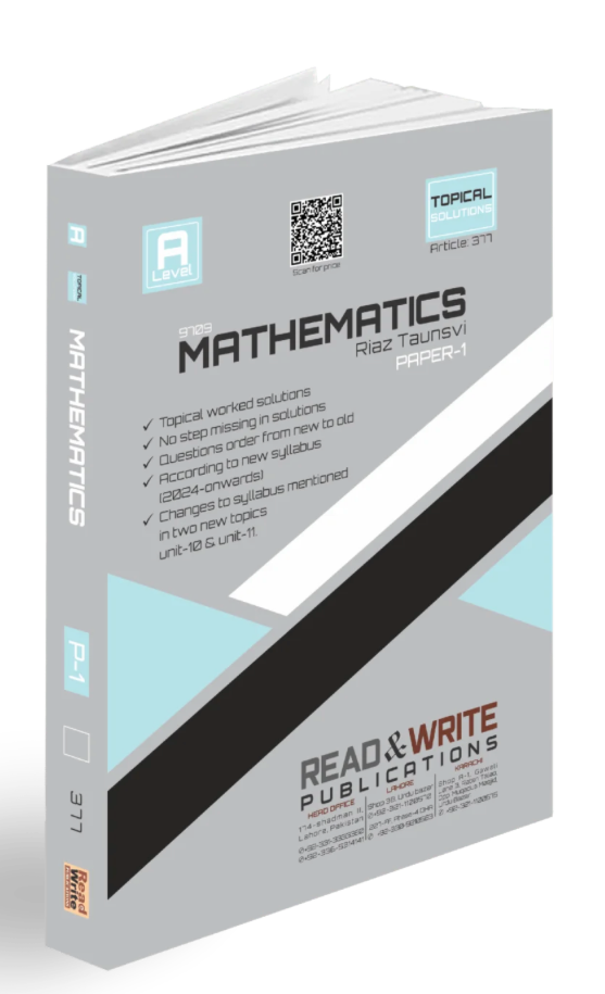 Mathematics A Level Paper-1 Topical Worked Solutions (Solved Past Papers)