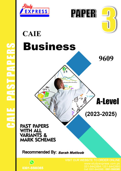 A-Level Business(9609) Paper 3 (2023-25) By Mam Sarah Matloob
