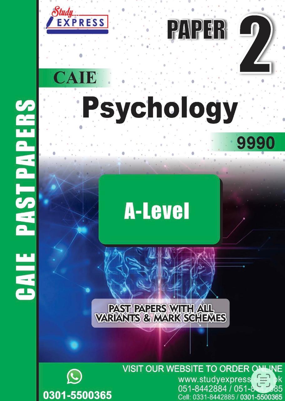 A-Level Psychology  (9990) Paper 2 (2021-2025)