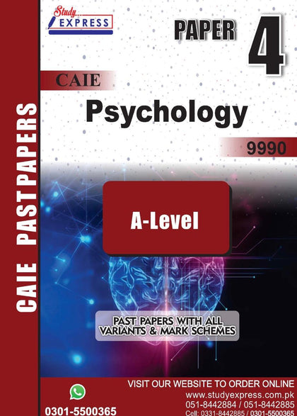 A-Level Psychology  (9990) Paper 4 (2021-2025)