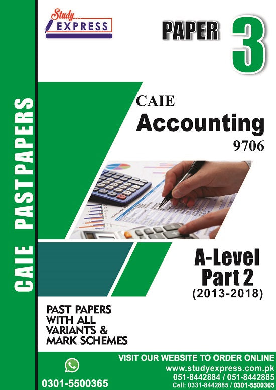 Accounting 9706 P3 Past Papers Part 2 (2016-2022)