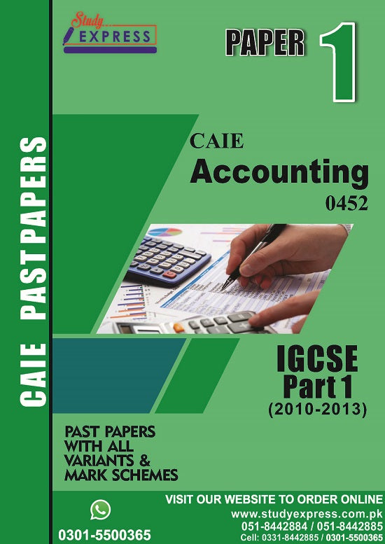 Accounting 0452 P1 Past Paper Part 1(2010-2017)