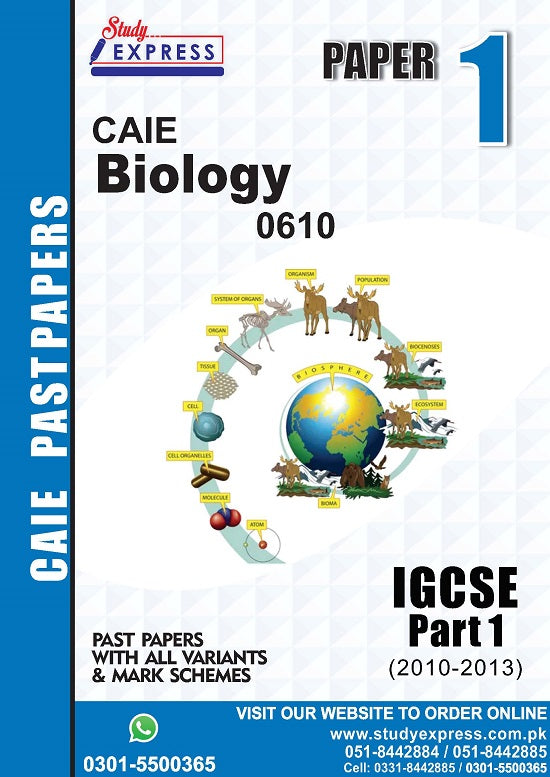 Biology 0610 P1 Past Paper Part 1(2010-2015)