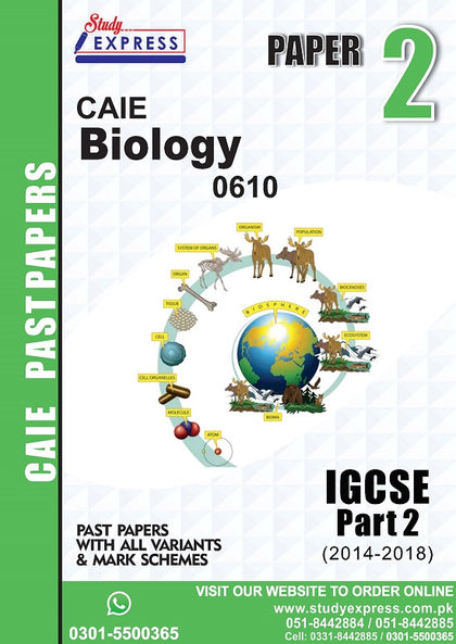 Biology 0610 P2 Past Paper Part 2 (2016-2021)