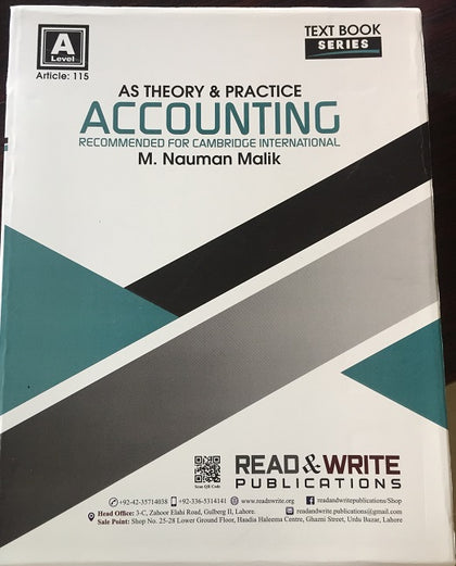 AS Level Accounting Theory & Practice By M Nauman Malik
