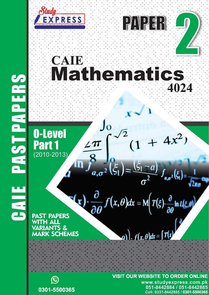 Mathematics 4024 P2 Past Paper Part 1 (2010-2015)