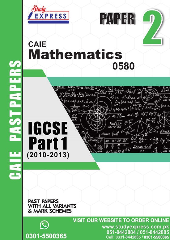 Mathematics 0580 P2 Past Paper Part 1 (2010-2015)