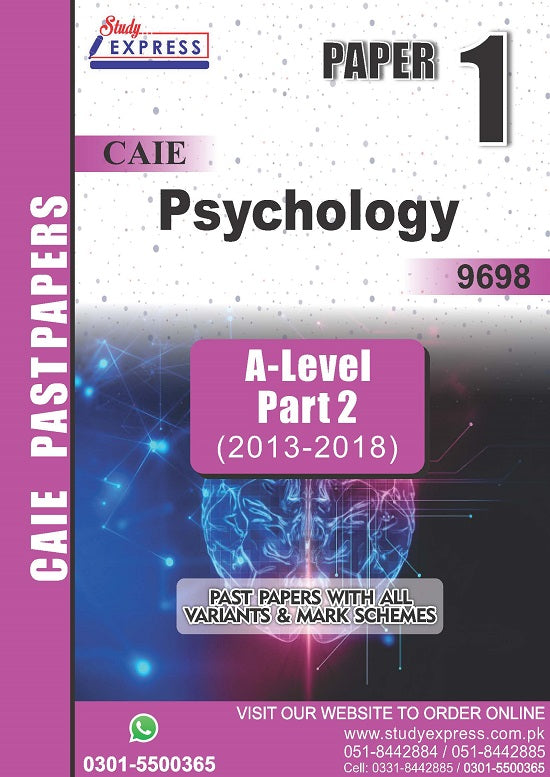Psychology 9698 P1Past Papers Part 2 (2013-2018)