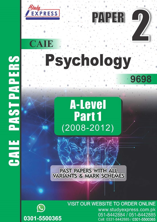 Psychology 9698 P2 Past Papers Part 1 (2008-2012)