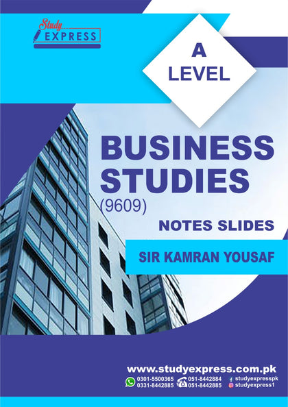 Sir Kamran Yousaf A Level BUSINESS 9609 Notes